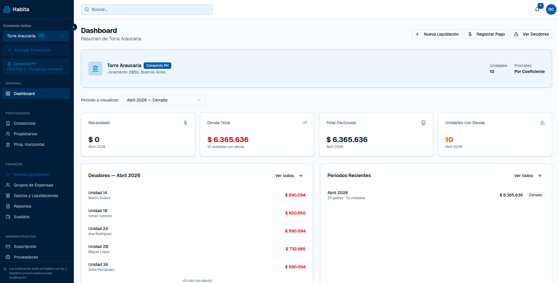 Habita - Dashboard
